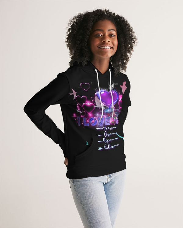 I Love You Women's All-Over Print Hoodie