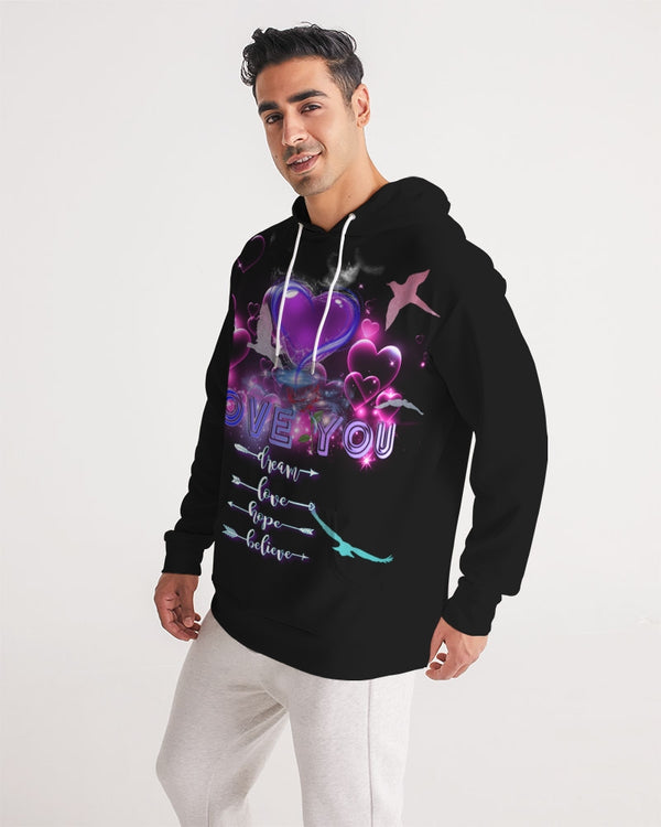 I Love You Men's All-Over Print Hoodie
